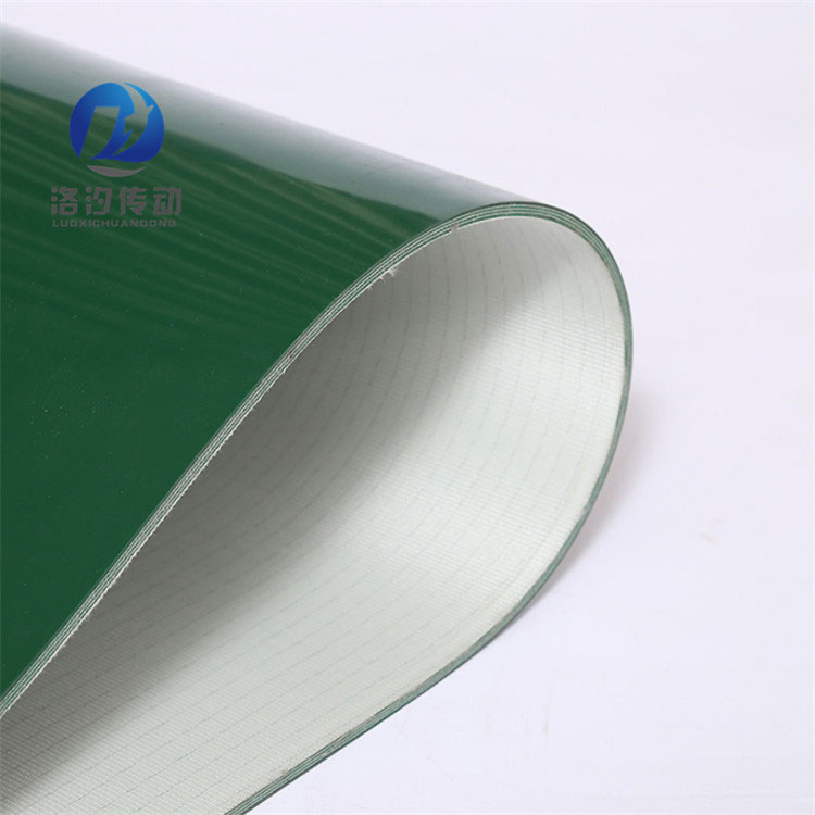綠色PVC輸送帶側面細節