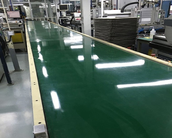 綠色平面PVC輸送帶紙箱廠專(zhuān)用