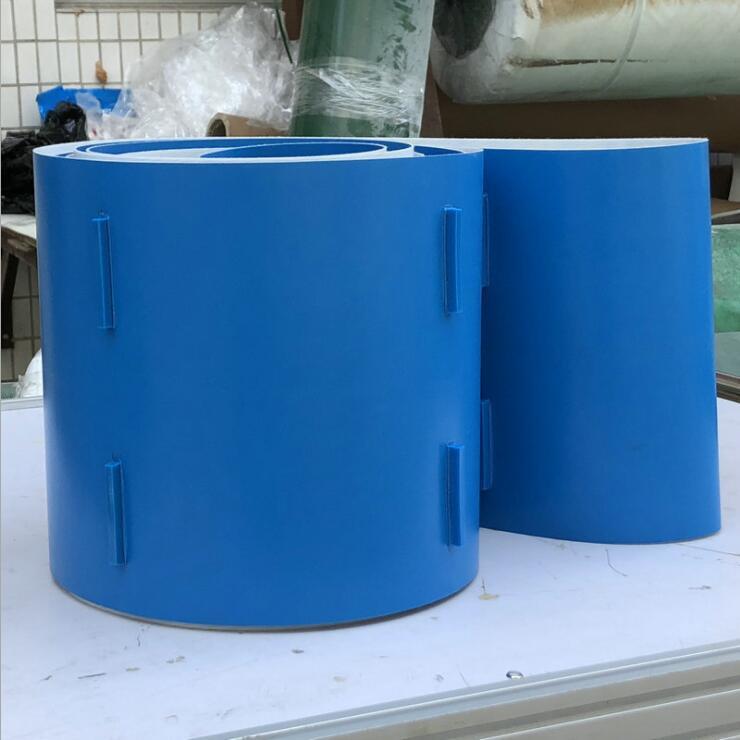 藍(lán)色PVC輸送帶定制加擋板 藍(lán)色PVC輸送帶定制加擋板