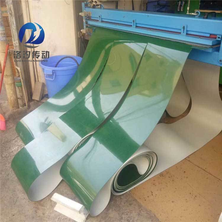綠色PVC輸送帶接頭現場 綠色PVC輸送帶接頭現場