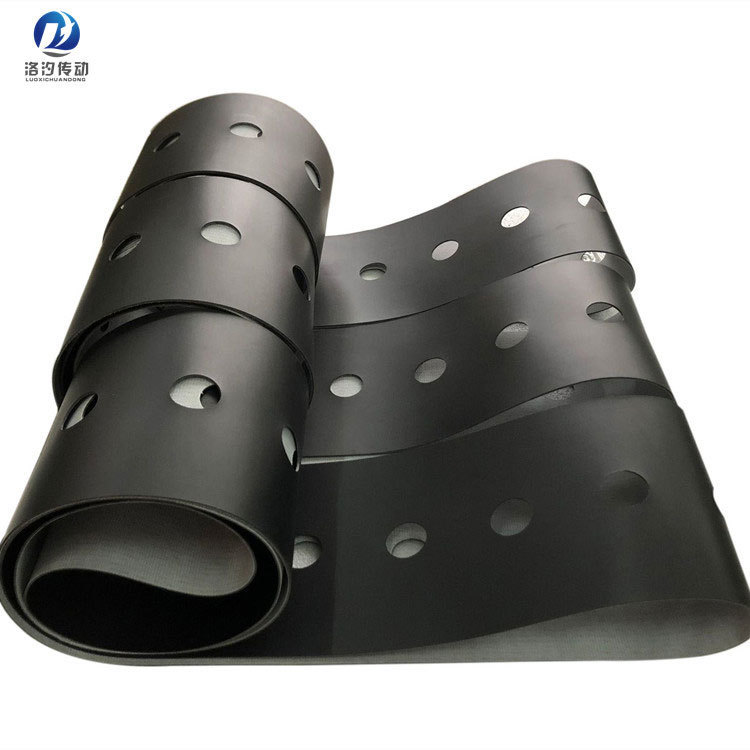 黑色PVC打孔輸送帶孔的大小隨意定制
