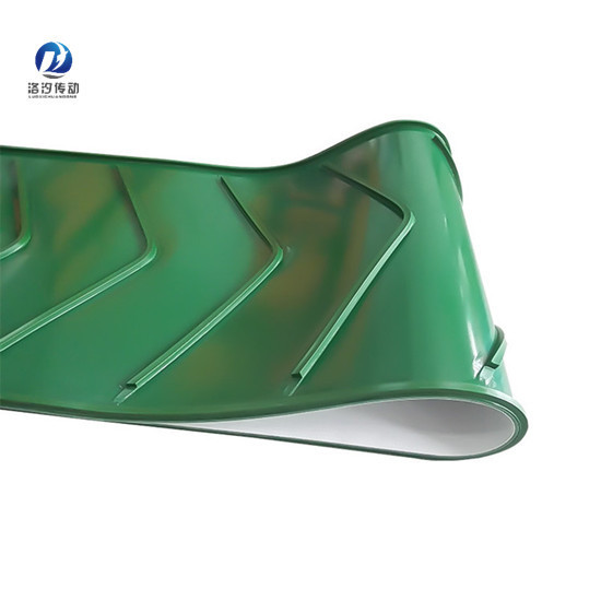 綠色人字形PVC輸送帶加工完成 綠色人字形PVC輸送帶加工完成