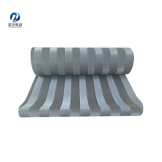 5.0灰色魚骨紋PVC輸送帶加工定制 5.0灰色魚骨紋PVC輸送帶加工定制