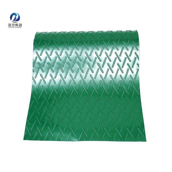 綠色PVC人字形花紋輸送帶定制 綠色PVC人字形花紋輸送帶定制